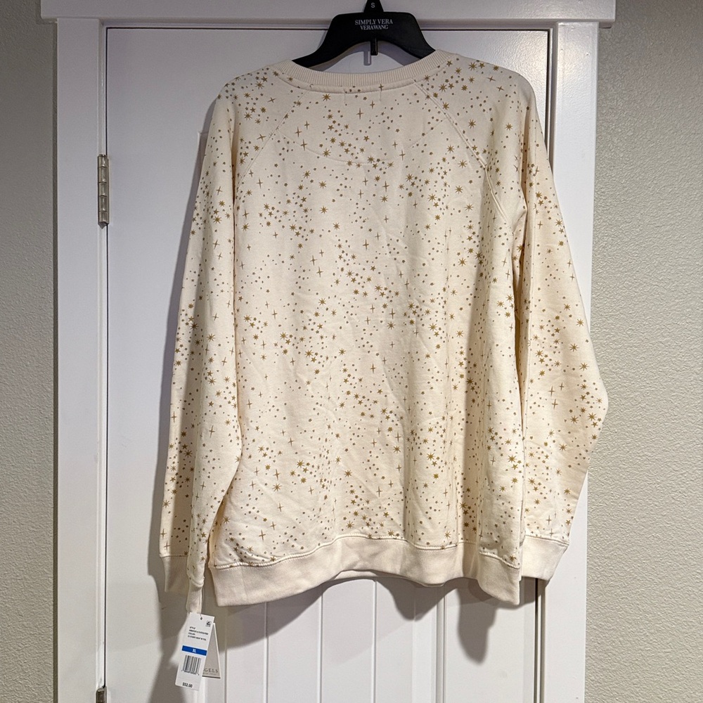 Angels Cream Star Pattern Sweatshirt - Picture 6 of 7